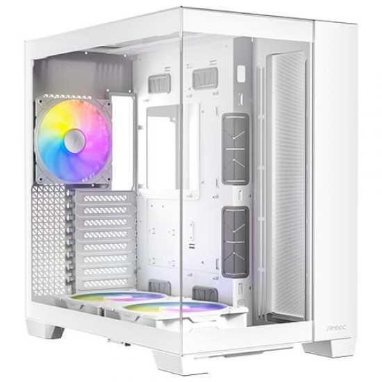 Antec C8 ARGB White, 2x TQR 160mm & 1x TQ 140mm ARGB PWM Fans Included,dual-chamber layout, Type-C, 360mm Radiator Support, Seamless TG Front & Side Panels, RTX 40 compatible, Full-Tower E-ATX PC Case