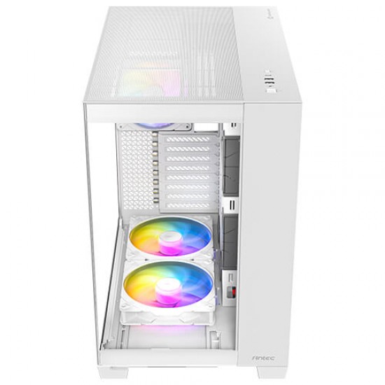 Antec C8 ARGB White, 2x TQR 160mm & 1x TQ 140mm ARGB PWM Fans Included,dual-chamber layout, Type-C, 360mm Radiator Support, Seamless TG Front & Side Panels, RTX 40 compatible, Full-Tower E-ATX PC Case