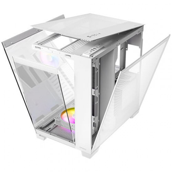 Antec C8 ARGB White, 2x TQR 160mm & 1x TQ 140mm ARGB PWM Fans Included,dual-chamber layout, Type-C, 360mm Radiator Support, Seamless TG Front & Side Panels, RTX 40 compatible, Full-Tower E-ATX PC Case