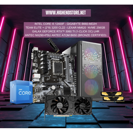 CORE I5 12400F + GALAX GeForce RTX™ 3060 Ti (1-Click OC) BUNDLE