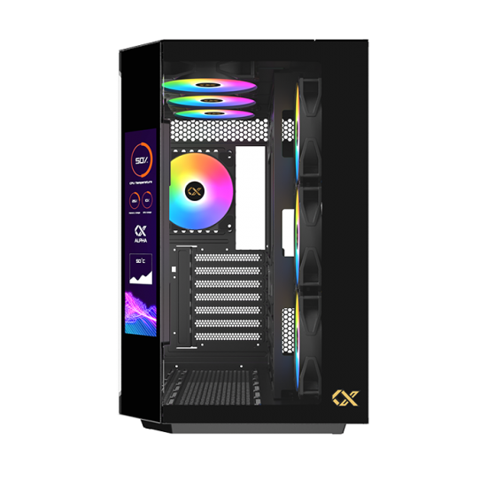 Xigmatek Cubi II 7 Fan ARGB LCD 9.18 DGT LCD Argb TypeC Mid Tower Case Xigmatek Cubi II 7 Fan ARGB LCD 9.18 DGT LCD Argb TypeC Mid Tower Case