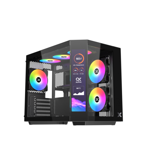 Xigmatek Cubi M 6 Fan ARGB LCD 9.18 DGT LCD Argb Micro Tower Case