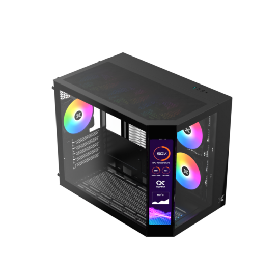 Xigmatek Cubi M 6 Fan ARGB LCD 9.18 DGT LCD Argb Micro Tower Case