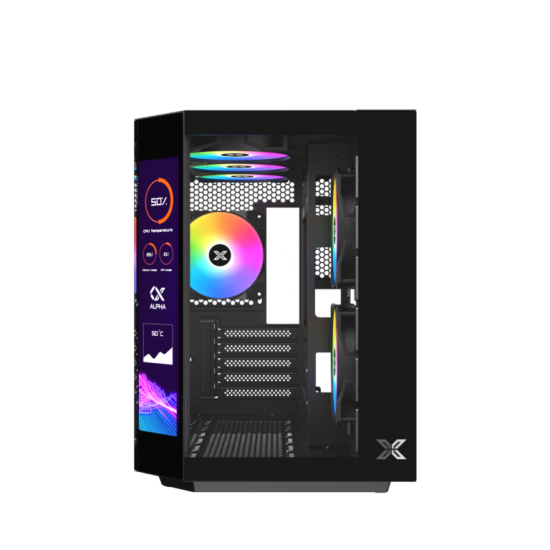 Xigmatek Cubi M 6 Fan ARGB LCD 9.18 DGT LCD Argb Micro Tower Case