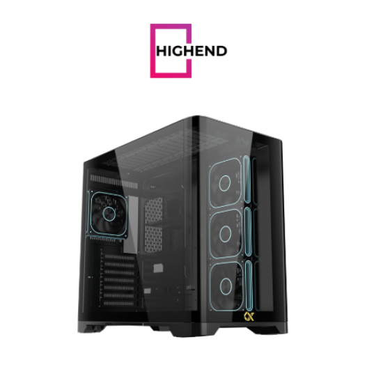 Xigmatek Crystal Storm V2 4 fan PWM Argb  + Fan Controller + X Power 600W 80 Plus Curved TG Mid Tower Case 