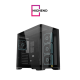 Xigmatek Crystal Storm V2 4 fan PWM Argb  + Fan Controller + X Power 600W 80 Plus Curved TG Mid Tower Case 