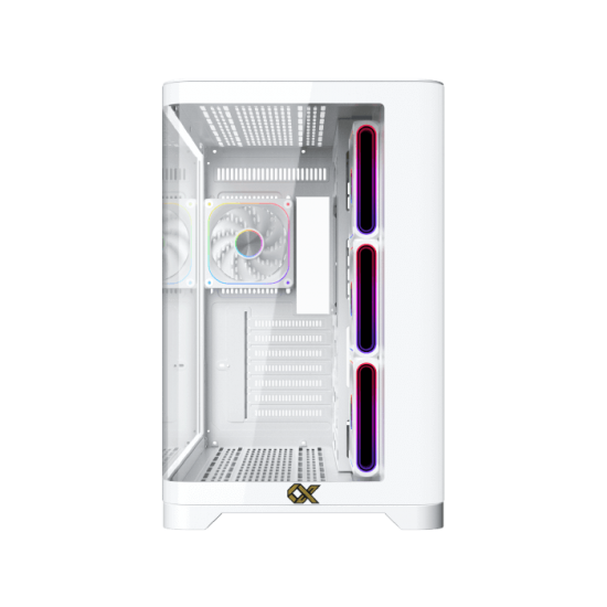 Xigmatek Crystal Storm V2 Arctic 4 fan PWM Argb + Fan Controller + Valkyrie 750W 80+ Bronze ATX3.1 Curved TG Mid Tower Case