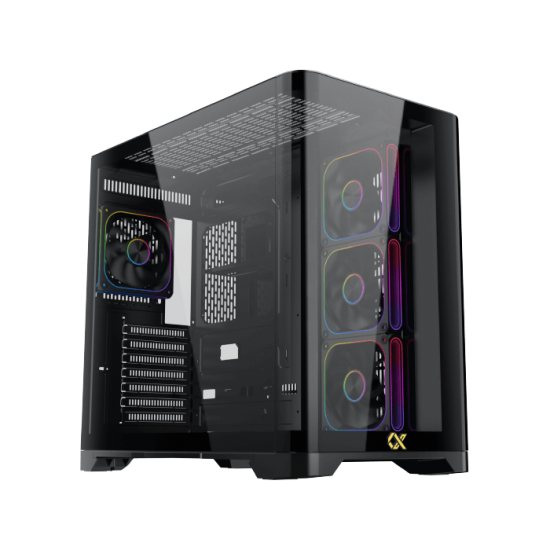 Xigmatek Crystal Storm V2 4 fan PWM Argb Curved TG Mid Tower Case 