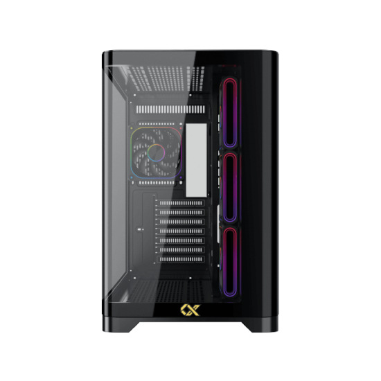 Xigmatek Crystal Storm V2 4 fan PWM Argb Curved TG Mid Tower Case 