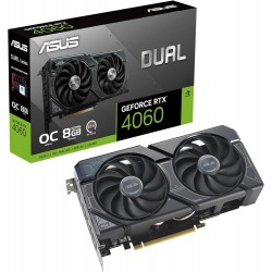 ASUS Dual GeForce RTX™ 4060 OC Edition 8GB GDDR6 (PCIe 4.0, 8GB GDDR6, DLSS 3, HDMI 2.1a, DisplayPort 1.4a) ASUS Dual GeForce RTX™ 4060 OC Edition 8GB GDDR6 (PCIe 4.0, 8GB GDDR6, DLSS 3, HDMI 2.1a, DisplayPort 1.4a)