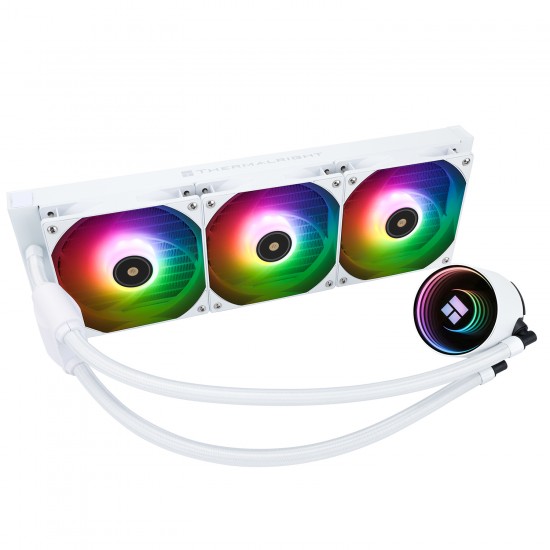 Thermalright Frozen Notte 360 White ARGB V2 Water Cooling CPU Cooler, 360 White CPU Cooler Specifications, 3×120mm PWM Fans, S-FDB Bearings, Suitable for AMD/AM4, Intel LGA 1700/1150/1151/1200/2011/1851
