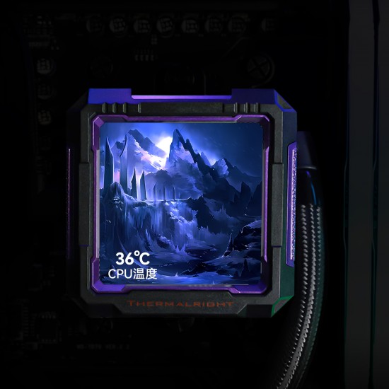 Thermalright Frozen Warframe PRO 360 BLACK ARGB  - 2000RPM PWM Fans, with 2.73" LCD Display Screen, for AM4/AM5 & Intel LGA1150/1151/1200/2011/1700/1851