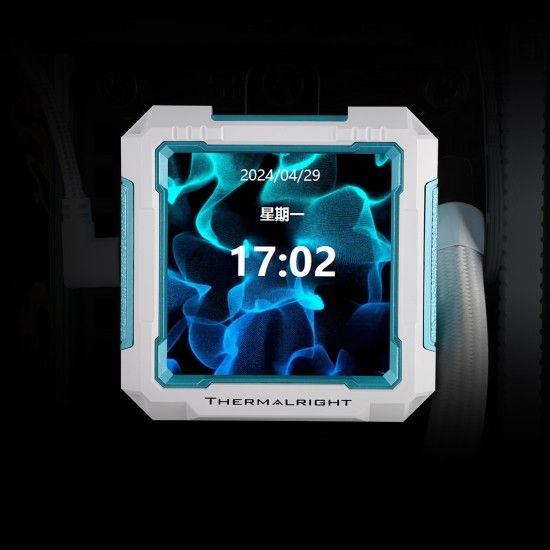 Thermalright Frozen Warframe PRO 360 White ARGB AIO CPU Liquid Cooler for Desktop - 2000RPM PWM Fans, with 2.73" LCD Display Screen, for AM4/AM5 & Intel LGA1150/1151/1200/2011/1700/1851