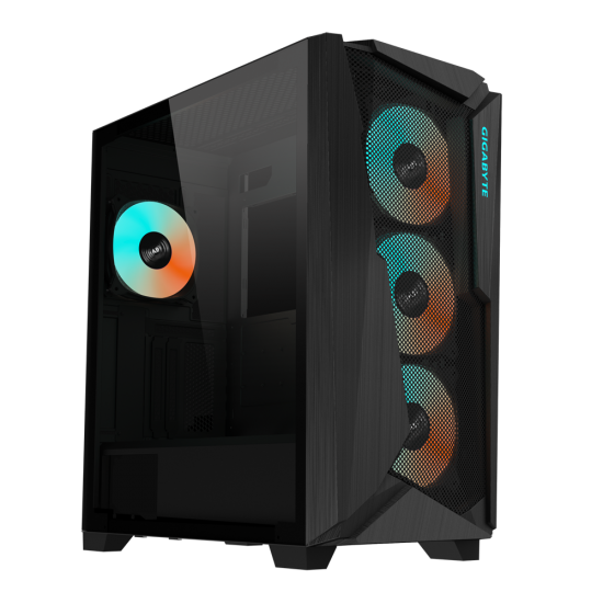 GIGABYTE C301 GLASS V2- Black Mid Tower PC Gaming Case