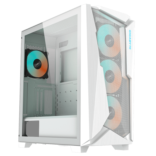 GIGABYTE C301 GLASS V2- White Mid Tower PC Gaming Case