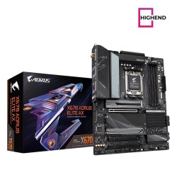 GIGABYTE X670 AORUS Elite AX (AM5/ LGA 1718/ AMD/ X670/ ATX/ DDR5/ Quad M.2/ PCIe 5.0/ USB 3.2 Gen2X2 Type-C/AMD WiFi 6E/ 2.5GbE LAN/Q-Flash Plus/M.2 EZ-Latch/Gaming Motherboard)