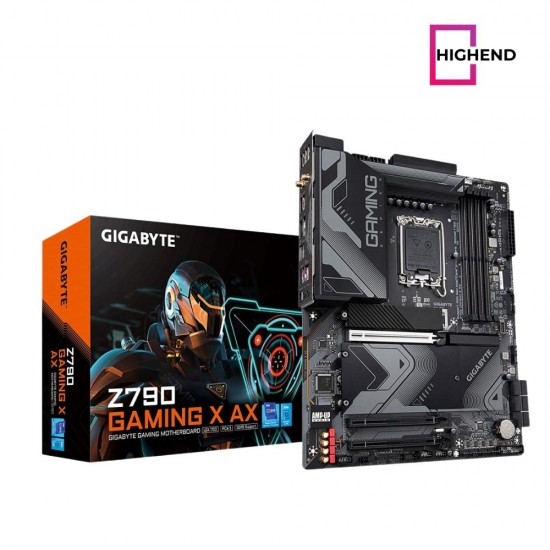 GIGABYTE Z790 Gaming X AX (LGA 1700/ Intel/ Z790/ ATX/ DDR5/ M.2/ PCIe 5.0/ USB 3.2 Gen2X2 Type-C/Intel Wi-Fi 6E/ 2.5GbE LAN/Q-Flash Plus/EZ-Latch Plus/Gaming Motherboard)