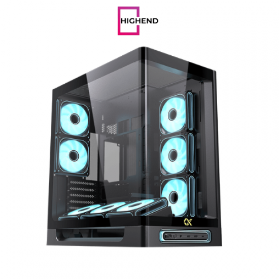 Xigamtek Heaven 8 Fan Argb Pwm E ATX Support BTF MB Type C Single Piece Curved Tempered Glass Mid Tower Case Xigamtek Heaven 8 Fan Argb Pwm E ATX Support BTF MB Type C Single Piece Curved Tempered Glass Mid Tower Case