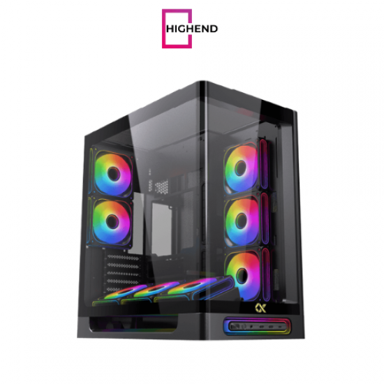 Xigamtek Heaven 8 Fan Argb Pwm E ATX Support BTF MB Type C Single Piece Curved Tempered Glass Mid Tower Case Xigamtek Heaven 8 Fan Argb Pwm E ATX Support BTF MB Type C Single Piece Curved Tempered Glass Mid Tower Case