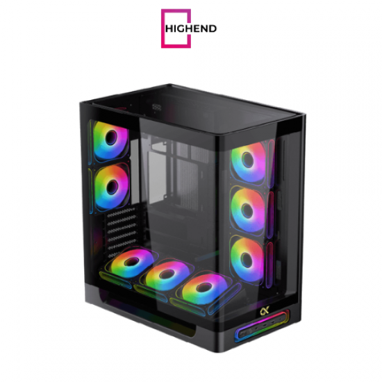 Xigamtek Heaven 8 Fan Argb Pwm E ATX Support BTF MB Type C Single Piece Curved Tempered Glass Mid Tower Case Xigamtek Heaven 8 Fan Argb Pwm E ATX Support BTF MB Type C Single Piece Curved Tempered Glass Mid Tower Case
