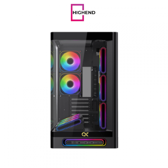 Xigamtek Heaven 8 Fan Argb Pwm E ATX Support BTF MB Type C Single Piece Curved Tempered Glass Mid Tower Case Xigamtek Heaven 8 Fan Argb Pwm E ATX Support BTF MB Type C Single Piece Curved Tempered Glass Mid Tower Case