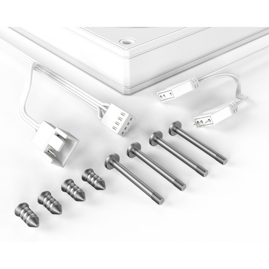 ID-COOLING AS-120-ARGB-K TRIO ARGB PWM Durable Hydraulic Bearing White 3 Fans