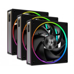 ID-COOLING MF-1230-ARGB-K TRIO ARGB PWM Dual Ball Bearing Magnetic Connection 30mm Thickened Frame 7 Blade 3 Fans