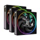 ID-COOLING MF-1230-ARGB-K TRIO ARGB PWM Dual Ball Bearing Magnetic Connection 30mm Thickened Frame 7 Blade 3 Fans ID-COOLING MF-1230-ARGB-K TRIO ARGB PWM Dual Ball Bearing Magnetic Connection 30mm Thickened Frame 7 Blade 3 Fans