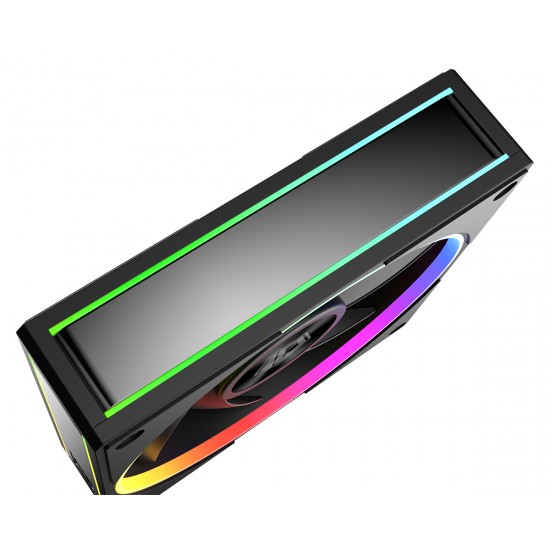 ID-COOLING MF-1230-ARGB-K TRIO ARGB PWM Dual Ball Bearing Magnetic Connection 30mm Thickened Frame 7 Blade 3 Fans ID-COOLING MF-1230-ARGB-K TRIO ARGB PWM Dual Ball Bearing Magnetic Connection 30mm Thickened Frame 7 Blade 3 Fans