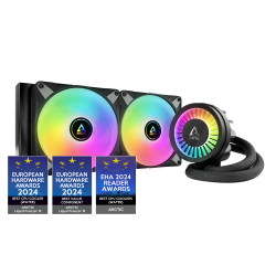 ARCTIC Liquid Freezer III 280 A-RGB - CPU AIO Water Cooler, Water Cooling PC, Intel & AMD, Efficient PWM-Controlled Pump, Fan: 200–1900 RPM, LGA1851 and LGA1700 Contact Frame  ARCTIC Liquid Freezer III 280 A-RGB - CPU AIO Water Cooler, Water Cooling PC, Intel & AMD, Efficient PWM-Controlled Pump, Fan: 200–1900 RPM, LGA1851 and LGA1700 Contact Frame