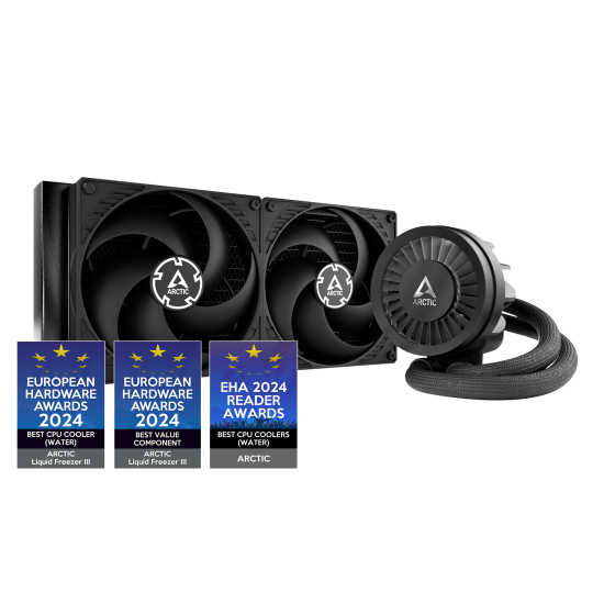 ARCTIC Liquid Freezer III 280 - CPU AIO Water Cooler Water Cooling PC Intel AMD Efficient PWM-Controlled Pump Fan 200 1700 RPM LGA1851 and LGA1700 Contact Frame - Black