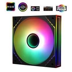Thermalright TL-M12-S Case Fan 120mm ARGB CPU Cooler Fan Comes with ARGB Mirror Light Effect,PC PWM Silent Fan with 1500RPM Speed, Black CPU Cooling ARGB Fan,Desktop CPU PWM Fan