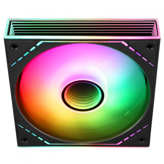 Thermalright TL-M12-S Case Fan 120mm ARGB CPU Cooler Fan Comes with ARGB Mirror Light Effect,PC PWM Silent Fan with 1500RPM Speed, Black CPU Cooling ARGB Fan,Desktop CPU PWM Fan