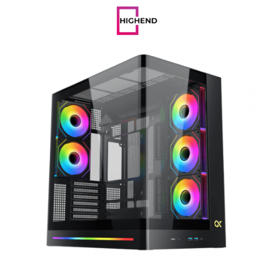 Xigmatek Pano II Air Type C 8 Fan ARGB Pwm Curved TG EATX Super Tower Case