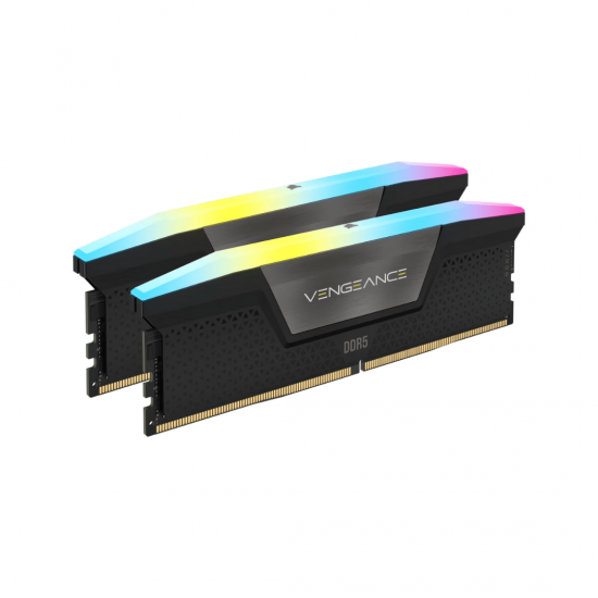 CORSAIR VENGEANCE® RGB 32GB (2x16GB) DDR5 DRAM 6000MT/s CL30 Memory Kit — Black