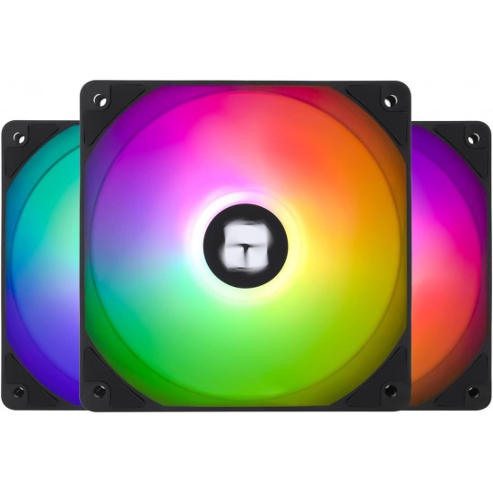 Thermalright TL-C12C-S X3 CPU Fan 120mm ARGB Case Cooler Fan, 4pin PWM Silent Computer Fan with S-FDB Bearing Included, up to 1550RPM Cooling Fan