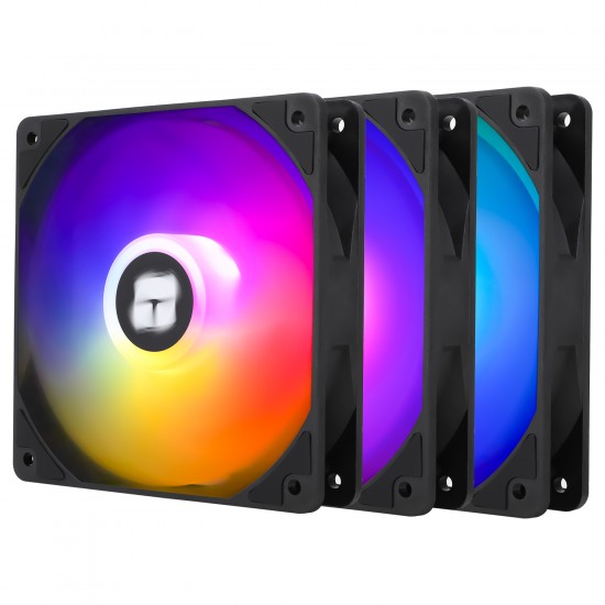 Thermalright TL-C12C-S X3 CPU Fan 120mm ARGB Case Cooler Fan, 4pin PWM Silent Computer Fan with S-FDB Bearing Included, up to 1550RPM Cooling Fan