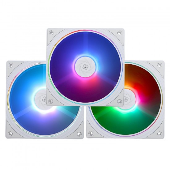 Thermalright TL-S12W-S CPU Fan, 120mm Case Cooler Fan ARGB, 4pin PWM Connector Silent Computer Cooler with S-FDB Bearing Included,up to 1500RPM PC Cooling, White