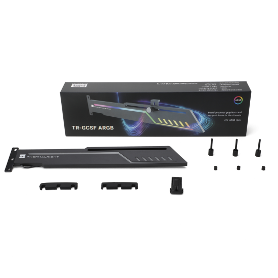 Thermalright TR-GCSF Graphics Card GPU Brace Support Holder with ARGB Lighting, Metal Frame, Adjustable Length, 5V ARGB Lighting