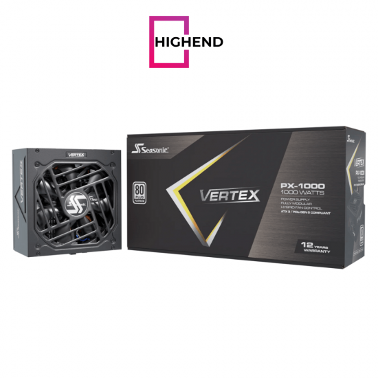 Seasonic Vertex PX-1000 1000W ATX 3.1 80 Plus Platinum Fully Modular Hybrid Fan Power Supply