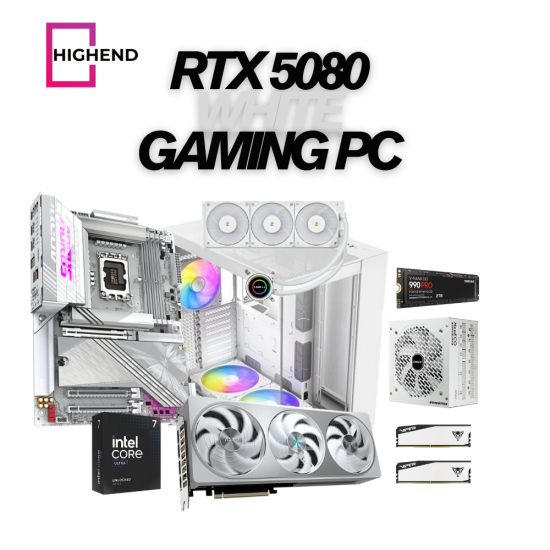 WHITE RTX 5080 GAMING PC 