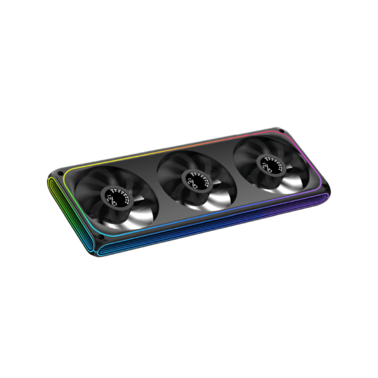 Xigmatek Aero DGT 360 Reverse Digital LCD 3 Fan ARGB and PWM Infinity Ring Four Side 360mm Standard Fan Blade Xigmatek Aero DGT 360 Reverse Digital LCD 3 Fan ARGB and PWM Infinity Ring Four Side 360mm Standard Fan Blade