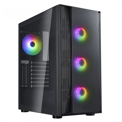 Silverstone FARA B1 PRO, ARGB Lighting, Tempered Glass, mid Tower ATX Chassis WITH SilverStone SST-ST70F-ES230 - Strider Essential Series, 700W 80 Plus 230V EU ATX PC Power Supply, Low Noise 120mm