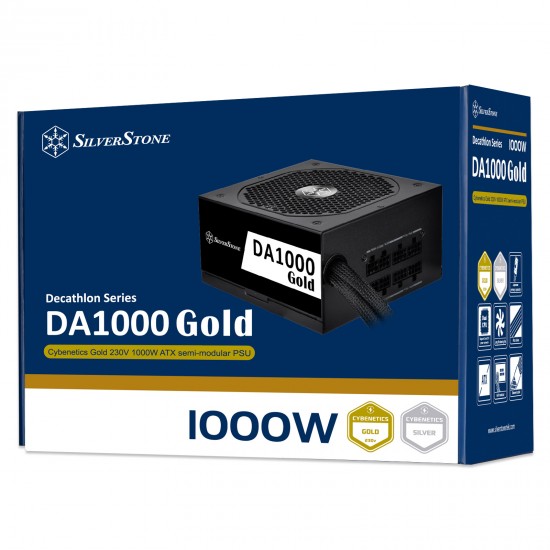SilverStone DA1000 Gold Cybenetics Gold 1000W semi-modular ATX power supply