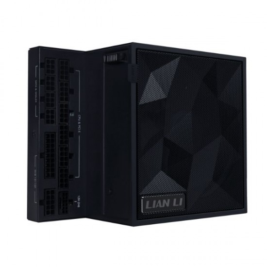 Lian Li Edge Serie - 1200W Full Modular Power Supply (Fan USB Hub Included) - Gold - ATX 3.1 - PCIE 5.1 Support - 12V-2x6 Connector - L-Shape Design for Dual Chamber Case