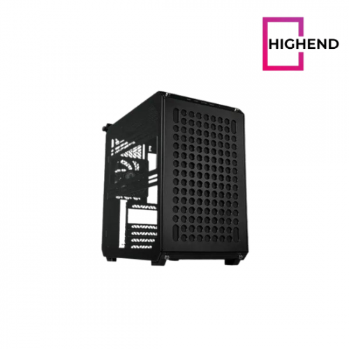 Cooler Master QUBE 500 Flatpack High Airflow Gaming ATX PC Mid-Tower, Customizable, Tempered Glass, Vertical GPU Mount, 365mm GPU Clearances, USB-C, Carrying Handle, Gem Mini - Black