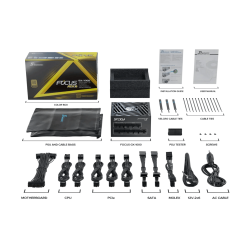 Seasonic Focus GX-1000 1000W ATX 3.1 80 Plus Gold Fully Modular Hybrid Fan Power Supply Seasonic Focus GX-1000 1000W ATX 3.1 80 Plus Gold Fully Modular Hybrid Fan Power Supply