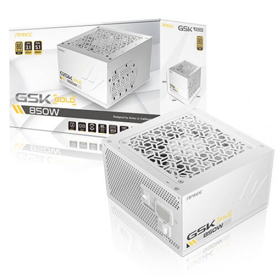 Power Supply Antec GSK GSK850 850W 80+ Gold Full Modular ATX3.1 White Power Supply Antec GSK GSK850 850W 80+ Gold Full Modular ATX3.1 White