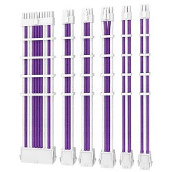 Antec-PSU Sleeved Extension Cable Kit-PSUSCW30-205-Purple/White