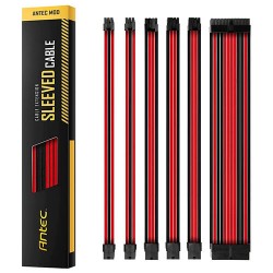 Antec-PSU Sleeved Extension Cable Kit-PSUSCB30-201-Red/Black